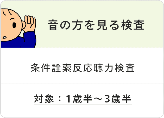 音の方を見る検査 1歳半～3歳半